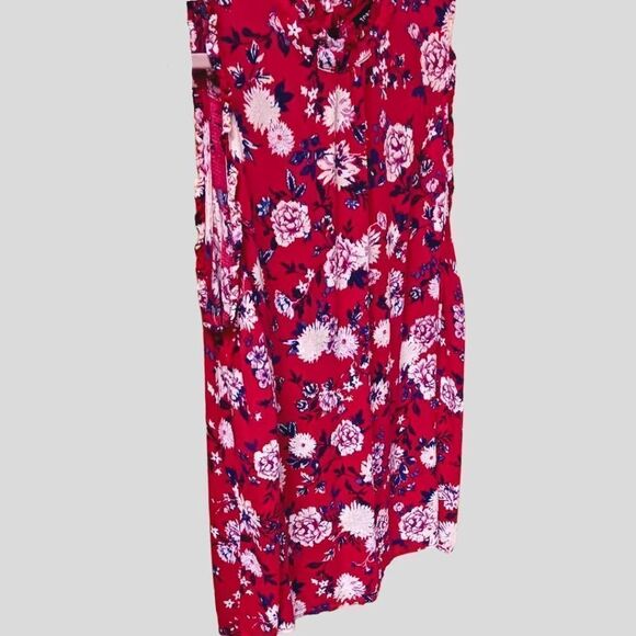 TORRID New Plus Size Pink Floral Mock Neck Ruffle Tank Top 4X - Picture 7 of 16